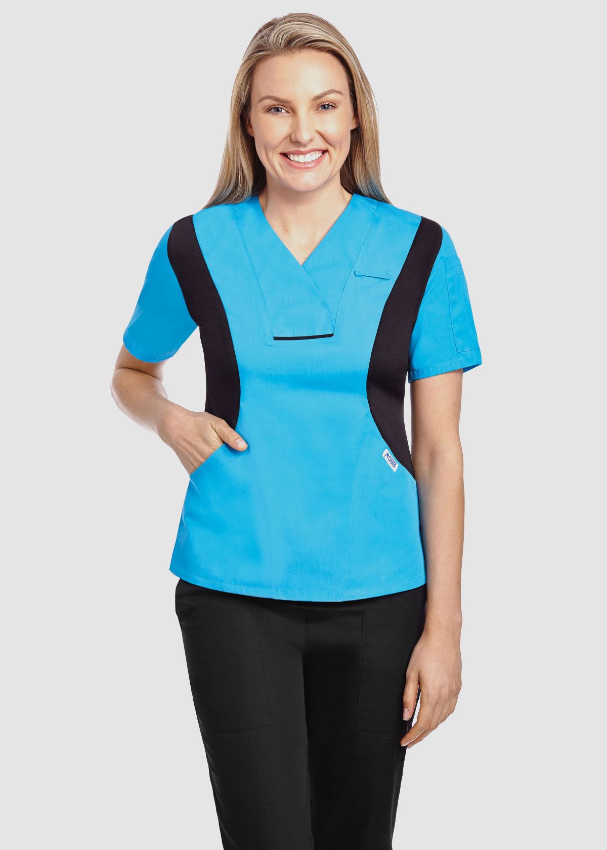 Women's Scrubs - Flex4 V-Neck Active Color Steel Grey